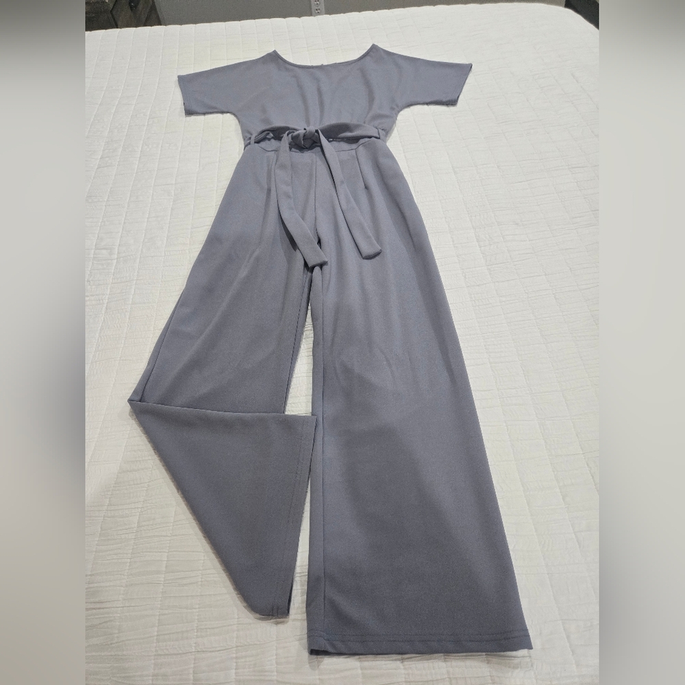 Elegant Gray/Blue Women's Jumpsuit